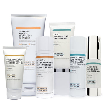 Adult Acne and Anti-Aging Kit to reduce blackheads, pimples and bacteria.