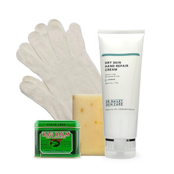 Dry Hand Skin Repair Kit for severely dry, chapped, painful hands and cracked fingertips.