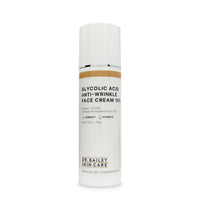 Exfoliating anti-wrinkle face cream with 15% glycolic acid improves wrinkles, fine lines, and age spots.