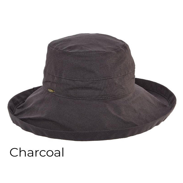 dermatologist approved woman's UPF50 sun protection hat  charcoal