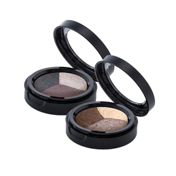 Baked Mineral Trio Eye Shadow collection is luscious, creaseless, long lasting shimmery color.
