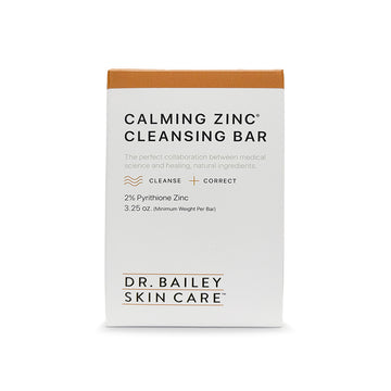 Natural Calming Zinc bar soap with 2% pyrithione zinc relieves rosacea, facial redness, and yeast acne.