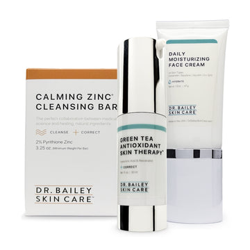 Facial Flaking and Redness Solution Kit heals seborrhea and/or rosacea naturally.