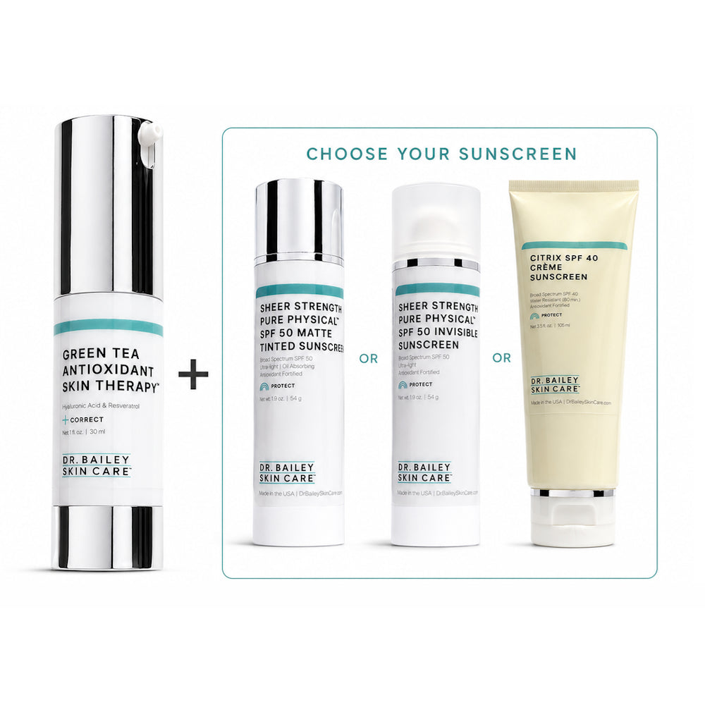 Collection of Dr. Bailey Skin Care products on a white background