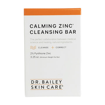 Calming Zinc Bar Soap with 2% pyrithione zinc.